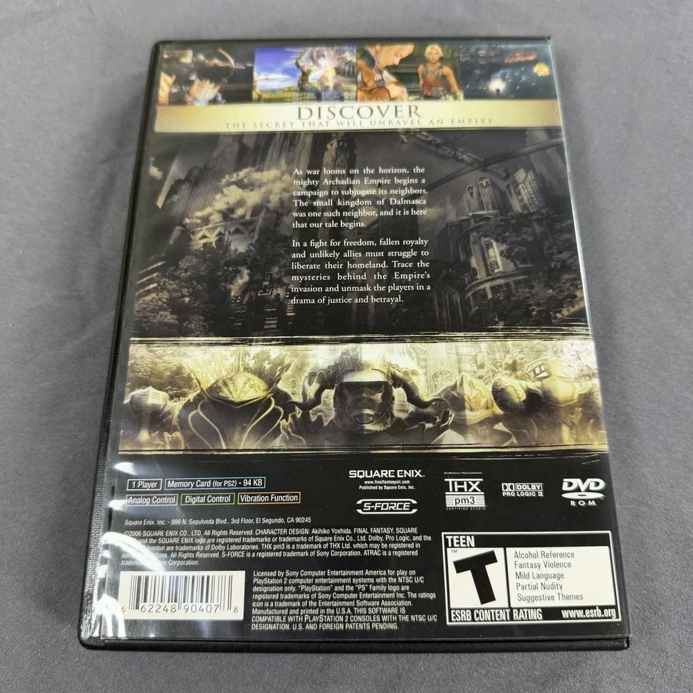 Final‎ Fantasy XII 12 Sony PlayStation 2 PS2 Black Label CIB Complete Tested